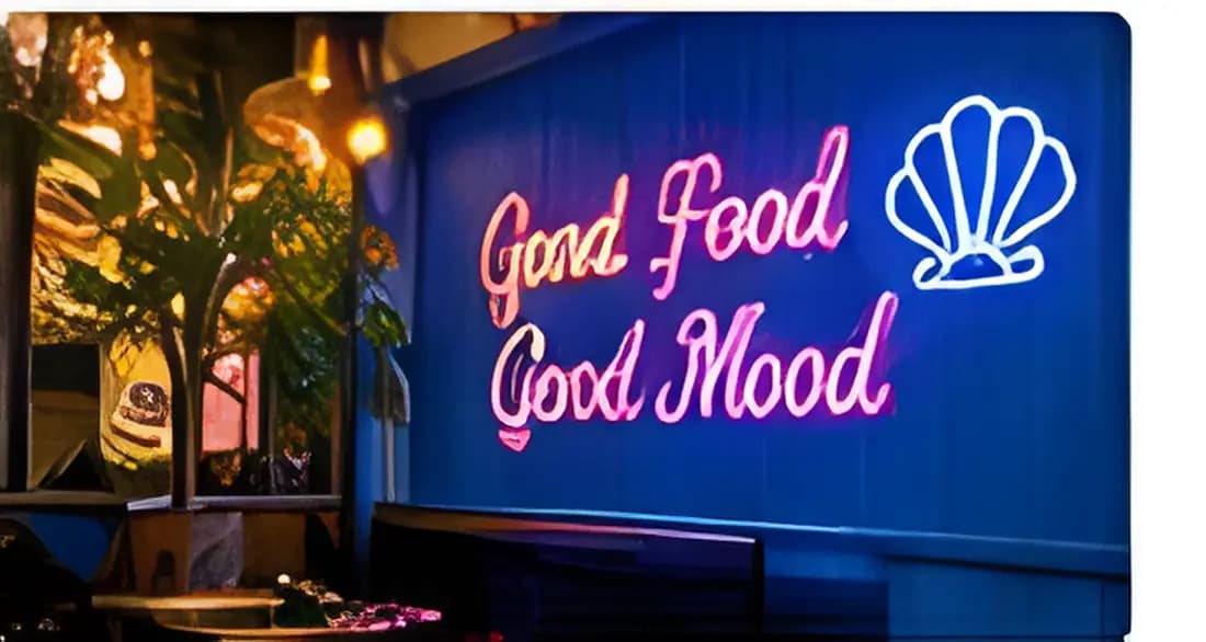 Bảng hiệu neon Good Food Good Mood